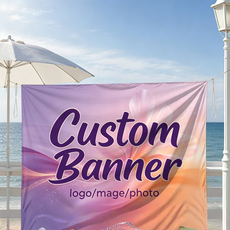 Commercial Printing Photoshop - Bendera Spanduk Kustom Cocok Untuk Acara